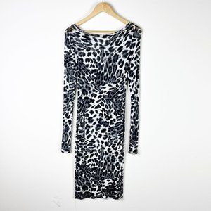BCBGMaxazria Animal Print Bodycon Dress S